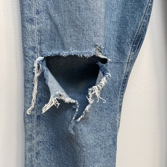 ❗️SOLD❗️Agolde Nico Distressed High Rise Nico High Rise Slim Fit Jeans Size 31 - Picture 5 of 13
